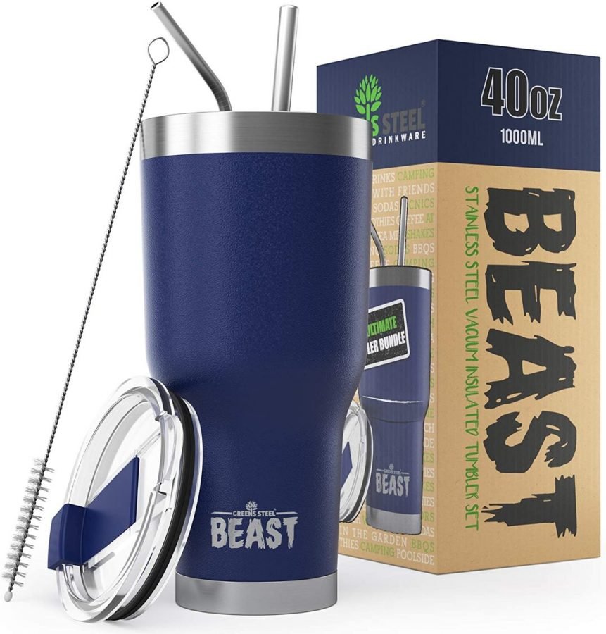 The Beast Reusable Stainless Steel Double Insulated Tumbler With Straw
